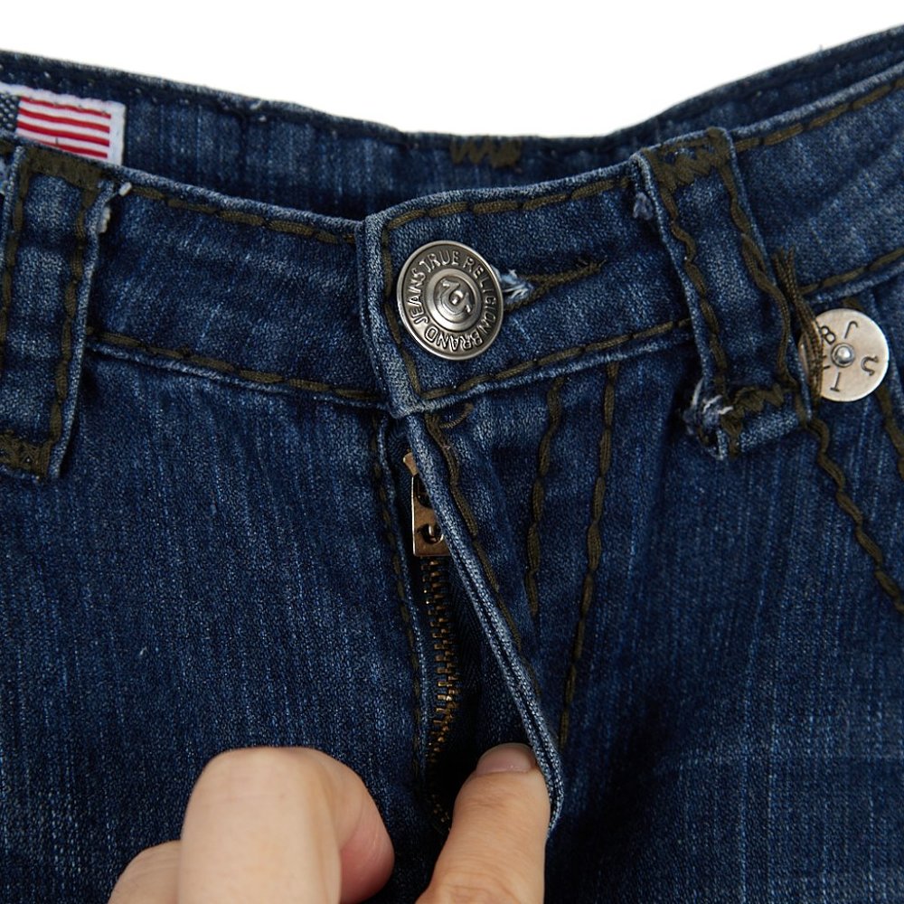 True Religion Lightly Distressed Low-Mid Rise Jeans Women's Size 29 - Picture 4 of 11